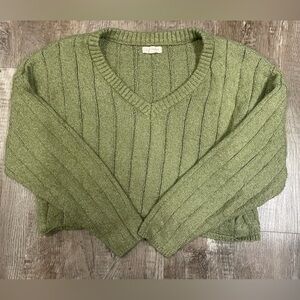 Green LA Hearts Sweater